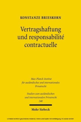 Vertragshaftung und responsabilité contractuelle