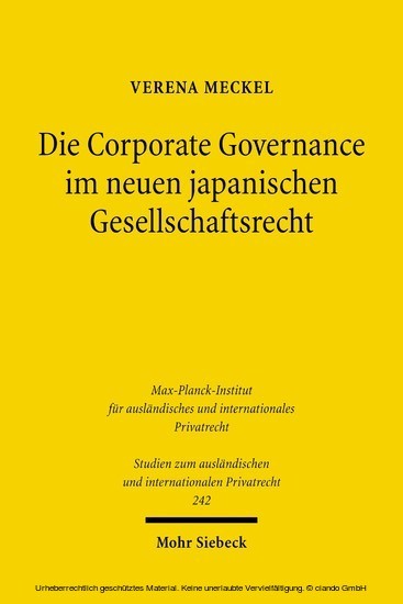 Die Corporate Governance im neuen japanischen Gesellschaftsrecht main product photo
