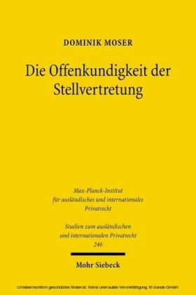 Die Offenkundigkeit der Stellvertretung