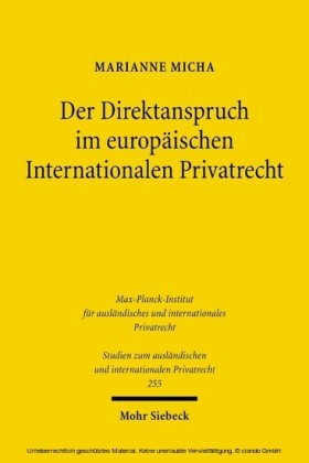 Der Direktanspruch im europäischen Internationalen Privatrecht