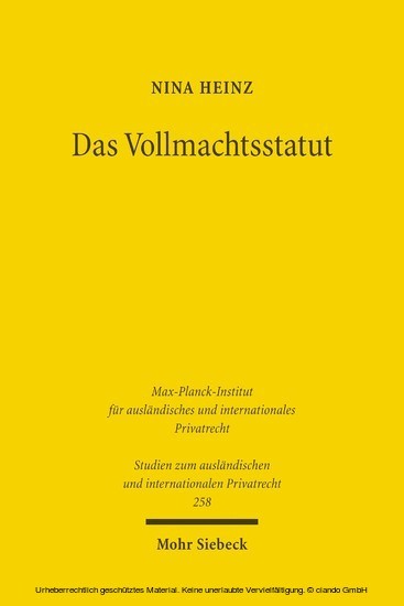 Das Vollmachtsstatut main product photo