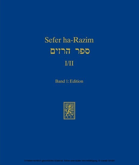 Sefer ha-Razim I und II - Das Buch der Geheimnisse I und II main product photo