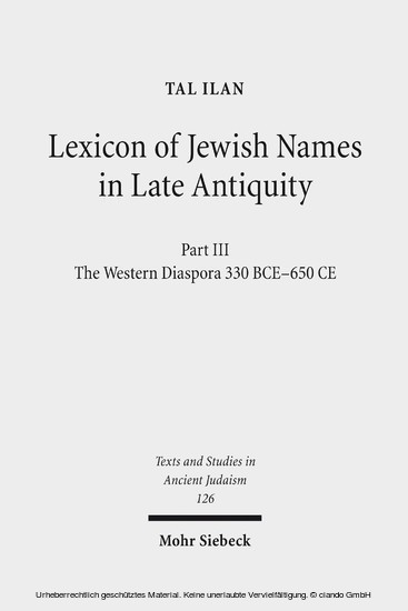 Lexicon of Jewish Names in Late Antiquity main product photo