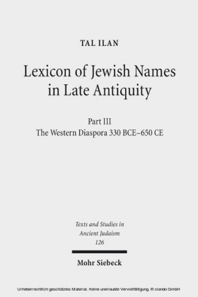 Lexicon of Jewish Names in Late Antiquity