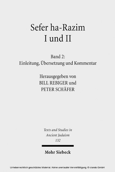 Sefer ha-Razim I und II - Das Buch der Geheimnisse I und II main product photo