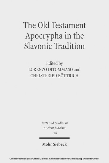 The Old Testament Apocrypha in the Slavonic Tradition main product photo