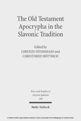 The Old Testament Apocrypha in the Slavonic Tradition