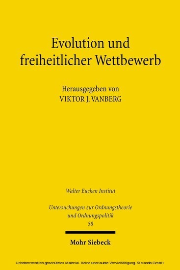 Evolution und freiheitlicher Wettbewerb main product photo