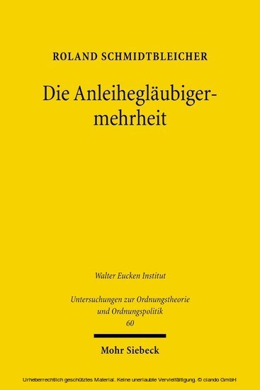 Die Anleihegläubigermehrheit main product photo