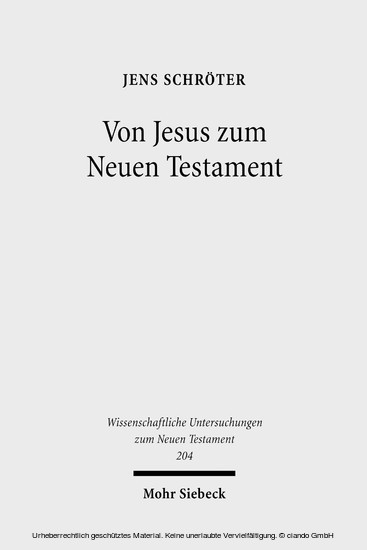 Von Jesus zum Neuen Testament main product photo