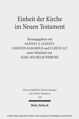 Einheit der Kirche im Neuen Testament