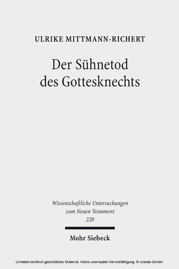 Der Sühnetod des Gottesknechts main product photo