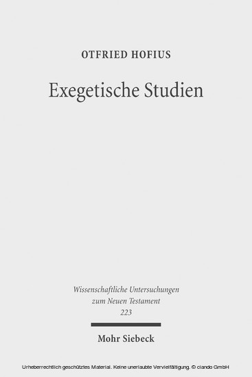 Exegetische Studien main product photo