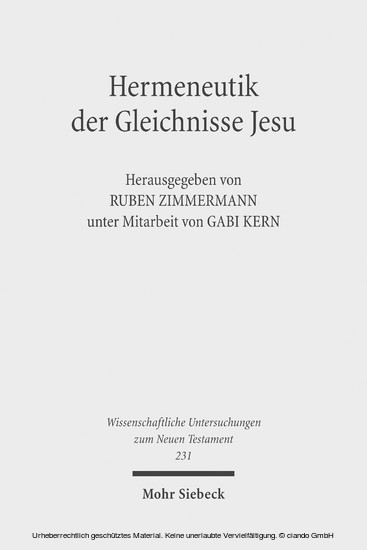 Hermeneutik der Gleichnisse Jesu main product photo