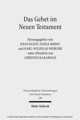 Das Gebet im Neuen Testament
