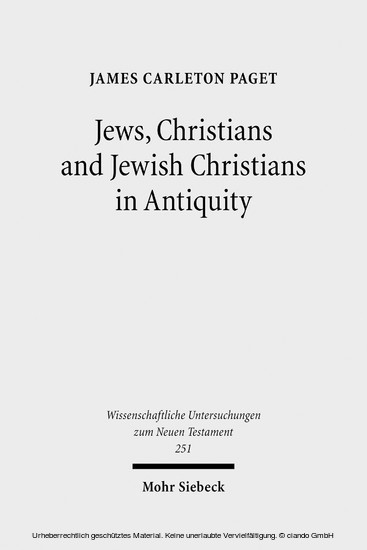 Jews, Christians and Jewish Christians in Antiquity main product photo