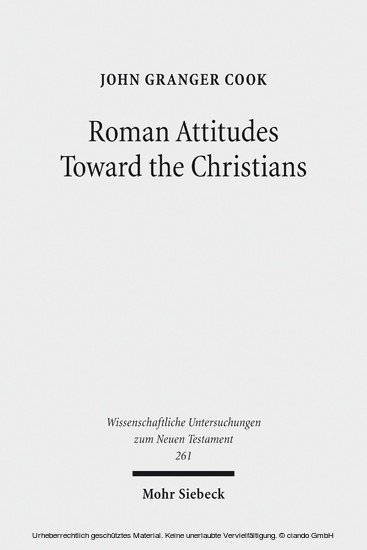 Roman Attitudes Toward the Christians main product photo