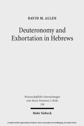 Deuteronomy and Exhortation in Hebrews