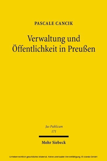 Verwaltung und Öffentlichkeit in Preußen main product photo