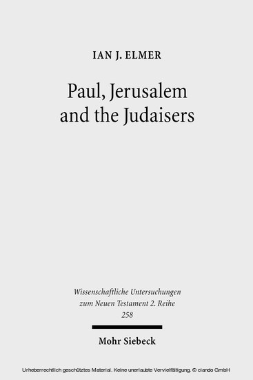 Paul, Jerusalem and the Judaisers main product photo