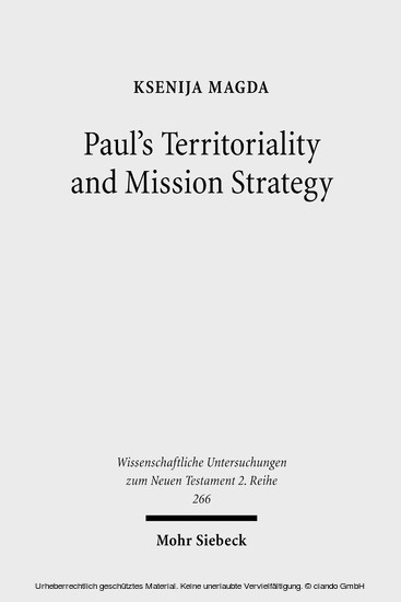 Paul's Territoriality and Mission Strategy main product photo