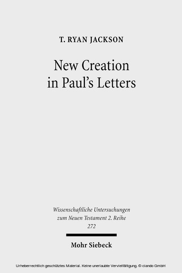 New Creation in Paul's Letters main product photo
