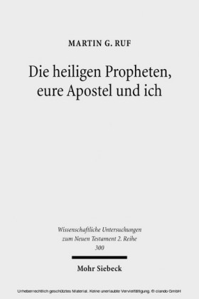 Die heiligen Propheten, eure Apostel und ich