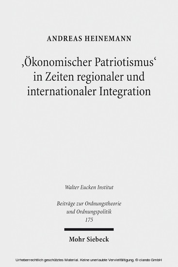 'Ökonomischer Patriotismus' in Zeiten regionaler und internationaler Integration main product photo
