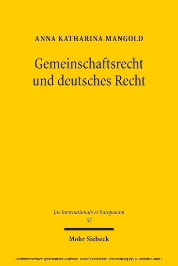 Gemeinschaftsrecht und deutsches Recht main product photo