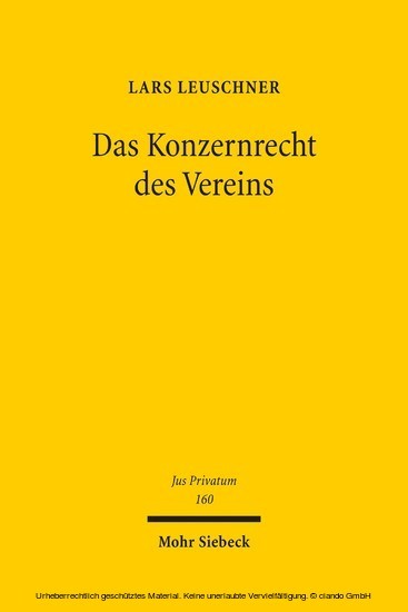 Das Konzernrecht des Vereins main product photo