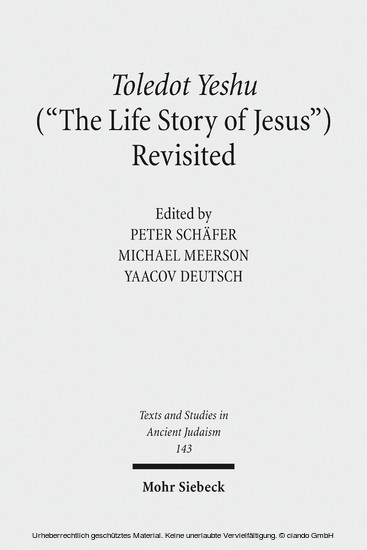 Toledot Yeshu ('The Life Story of Jesus') Revisited main product photo
