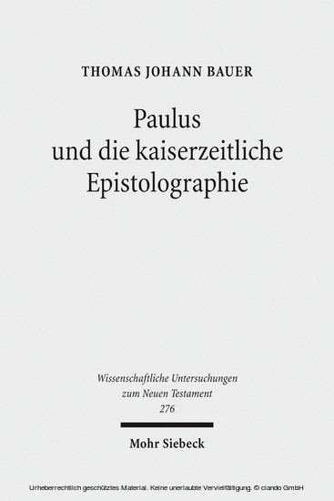 Paulus und die kaiserzeitliche Epistolographie main product photo