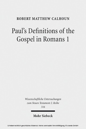 Paul's Definitions of the Gospel in Romans 1 main product photo