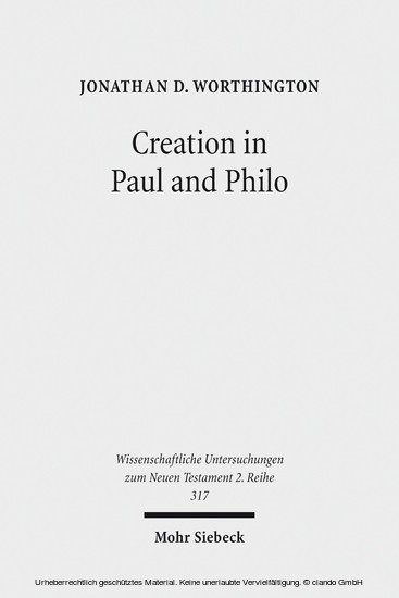 Creation in Paul and Philo main product photo