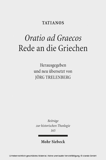 Oratio ad Graecos / Rede an die Griechen main product photo