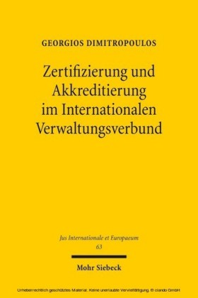 Zertifizierung und Akkreditierung im Internationalen Verwaltungsverbund