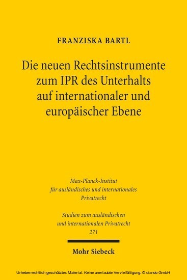 Die neuen Rechtsinstrumente zum IPR des Unterhalts auf internationaler und europäischer Ebene main product photo
