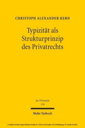 Typizität als Strukturprinzip des Privatrechts