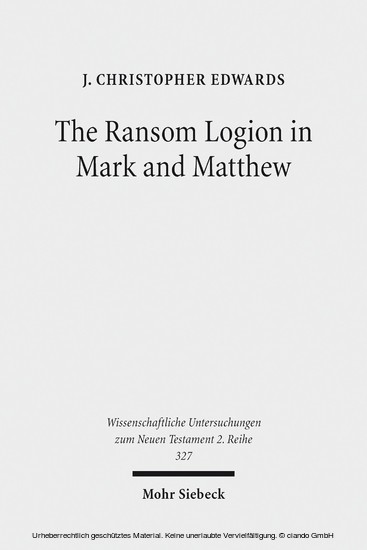 The Ransom Logion in Mark and Matthew main product photo