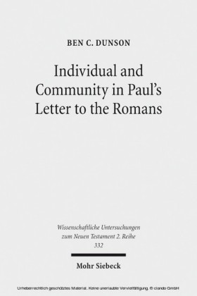 Individual and Community in Paul's Letter to the Romans