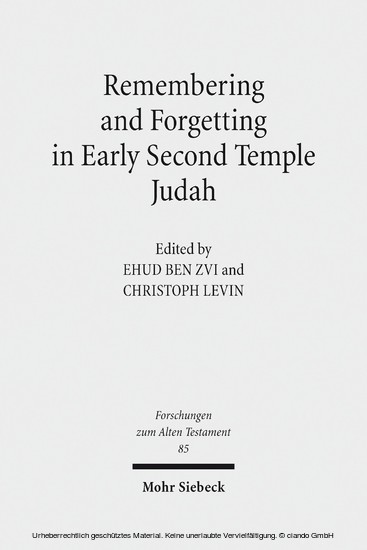 Remembering and Forgetting in Early Second Temple Judah main product photo
