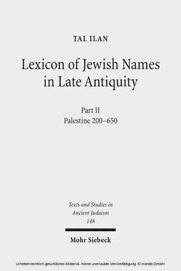 Lexicon of Jewish Names in Late Antiquity main product photo