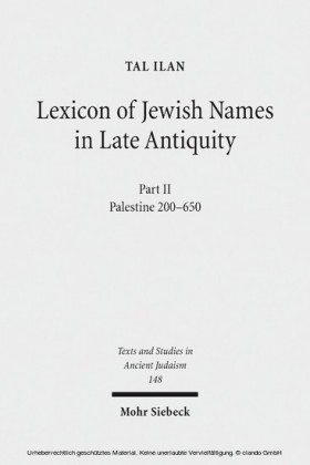 Lexicon of Jewish Names in Late Antiquity