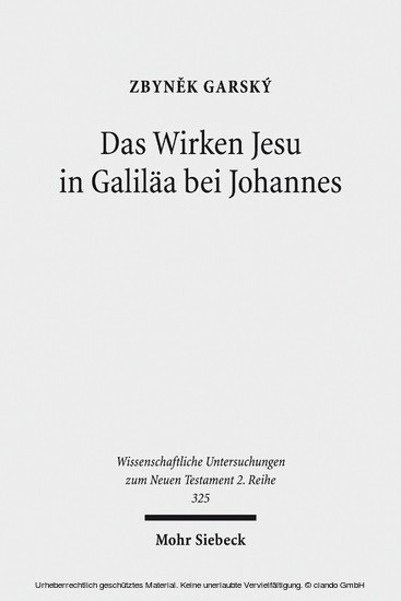 Das Wirken Jesu in Galiläa bei Johannes main product photo
