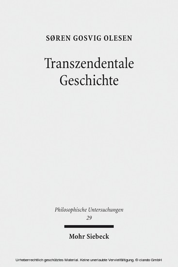 Transzendentale Geschichte main product photo
