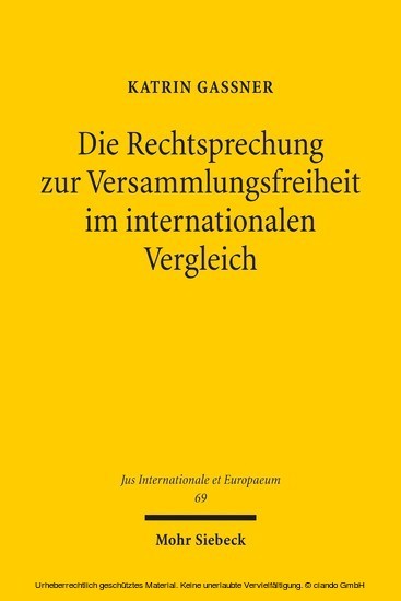 Die Rechtsprechung zur Versammlungsfreiheit im internationalen Vergleich main product photo