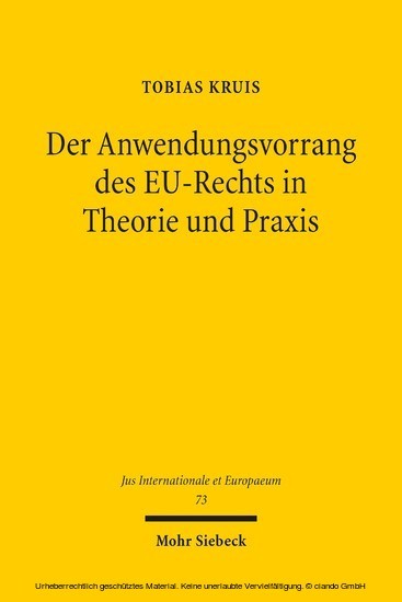 Der Anwendungsvorrang des EU-Rechts in Theorie und Praxis main product photo