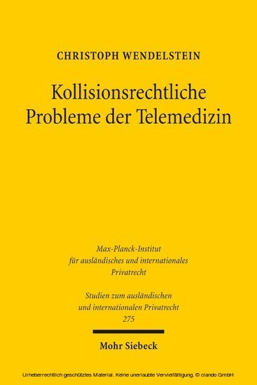 Kollisionsrechtliche Probleme der Telemedizin main product photo