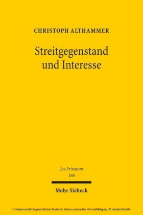 Streitgegenstand und Interesse