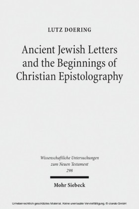 Ancient Jewish Letters and the Beginnings of Christian Epistolography